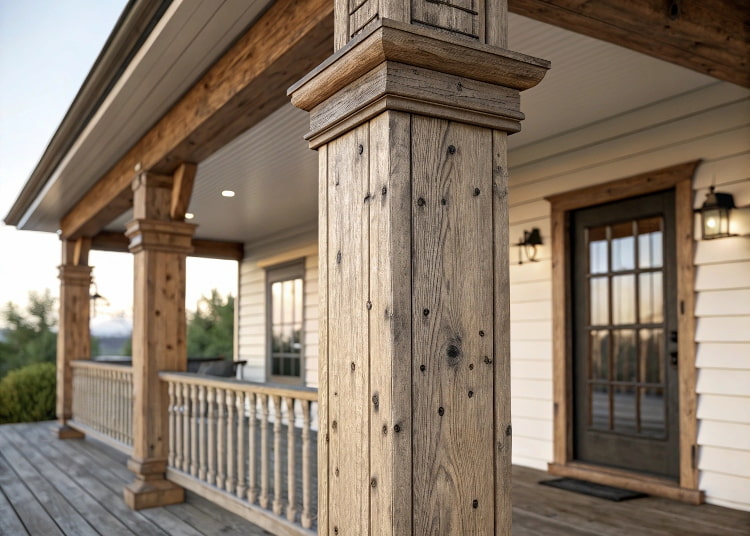 Wood porch columns