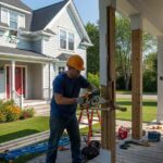 contractors working in summer, the best time for replacing porch columns in different seasons