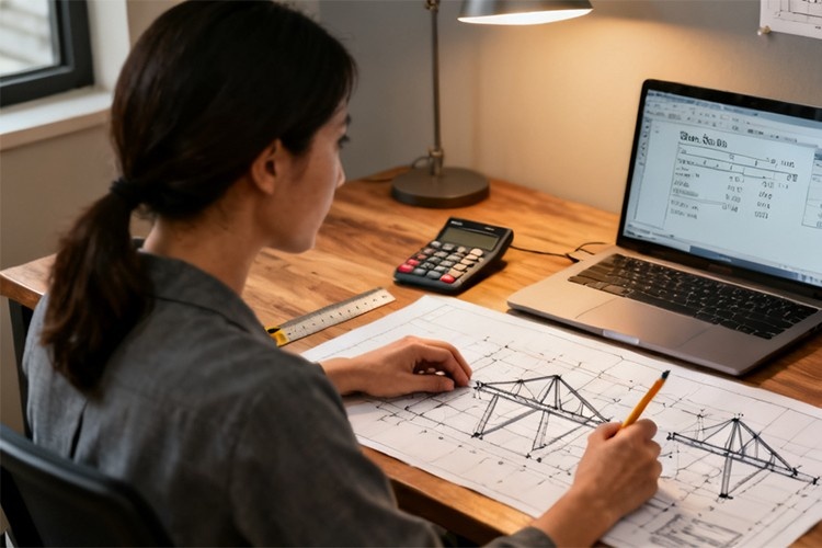 a structural engineer for column replacement works in her office